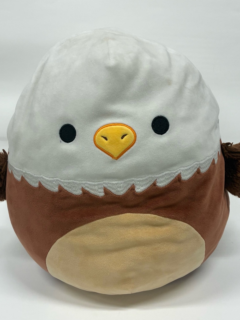 Plush Eagle Stuffed Animal - White & Brown with Yellow Beak